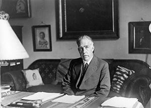 A photo of Niels Bohr.