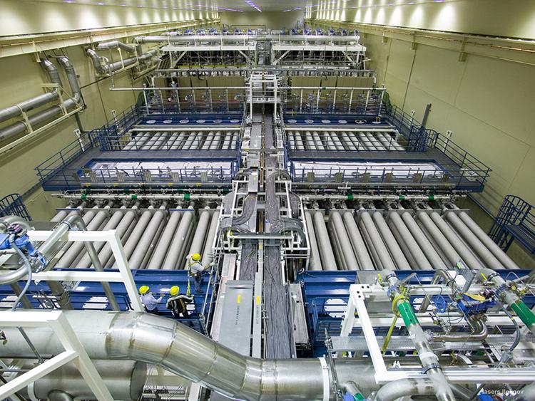 A room filled with lots of cylindrical tubes connected to each other.