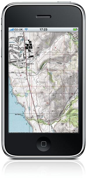 A common smart phone with a GPS function is shown.