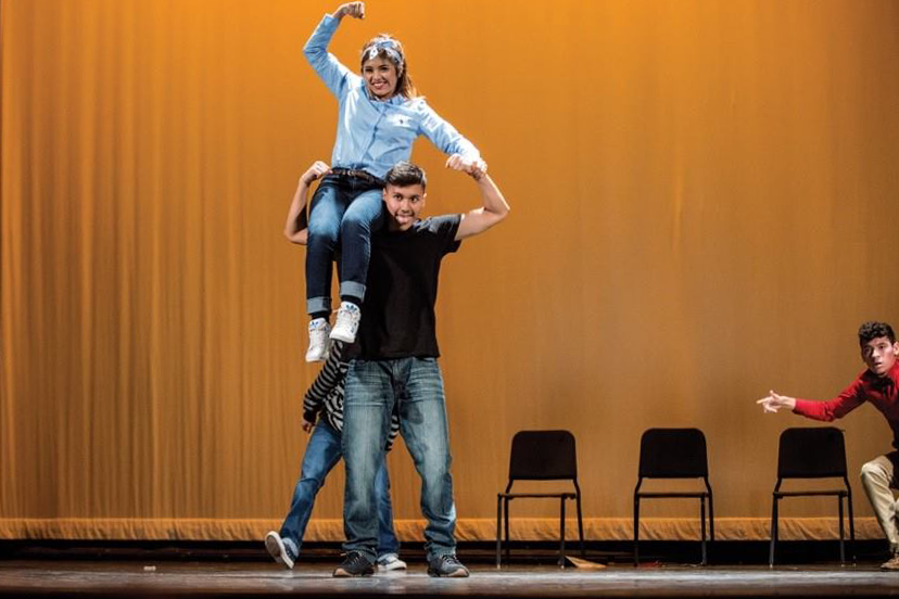 Image of a group of students on stage