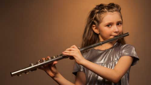 Image of girl playing the flute