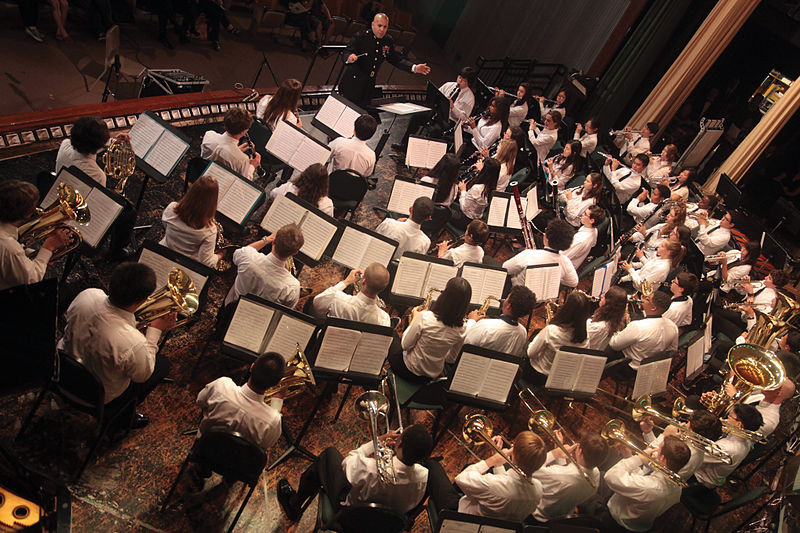 Image of a concert band on stage