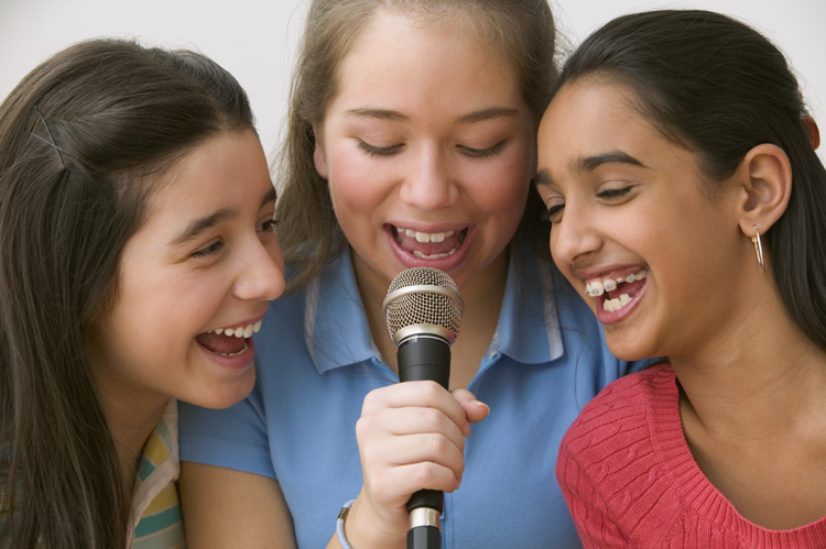 Image of a group of girls singing