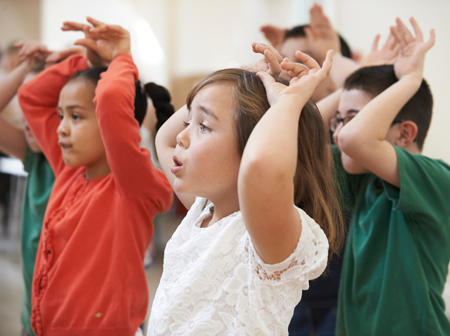 Image of students in theatre class