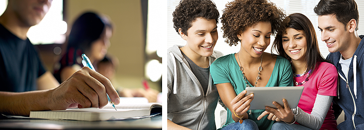 Students taking notes