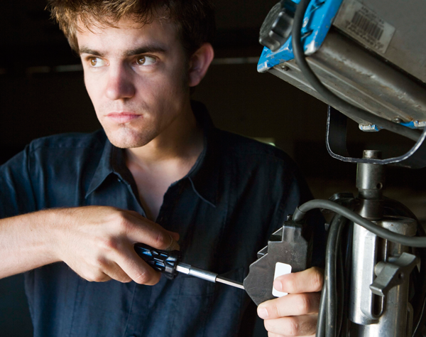 Technical theatre student