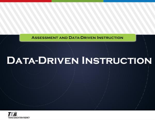 Data-driven instruction section title