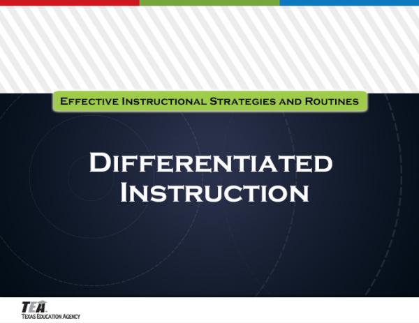 Differentiated Instruction title screen