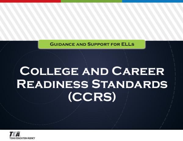 College and Career Readiness Standards (CCRS) section title graphic