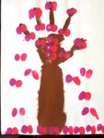 Art activity: finger print tree.