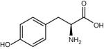 Simple-line chemical structure for tryptophan. The core of this molecule is a six-membered ring joined to a five-member ring by adjacent carbon residues. The six-membered ring consists of carbon only and has three alternating double bonds. The five-membered ring has four carbon atoms and one nitrogen atom, located one residue away from the six-membered ring. A hydrogen atom is attached to the nitrogen residue. This ring has two double bonds. Two residues away from the nitrogen atom, a three-carbon chain i