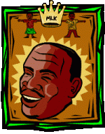 Cartoon illustration of Martin Luther King, Jr.