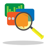 Research icon: provides research information